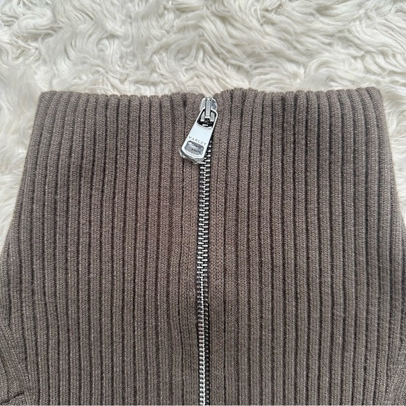 Varley Sweater Reid Half-Zip Knit Pullover Balloon Sleeves Boxy Gravity Sage M - Picture 9 of 14